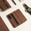 Nillkin Aoge Leather, Nahkkaaned Samsung Galaxy Z Fold3 5G, F926, 2021 - Pruun