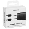 Seinalaadija, Samsung Originaal, 1xType-C port adapter + Type-C Juhe, 25W, Fast Charging - Must