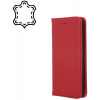 Leather, Nahkkaaned Apple iPhone 14 Plus, 6.7" 2022 - Punane
