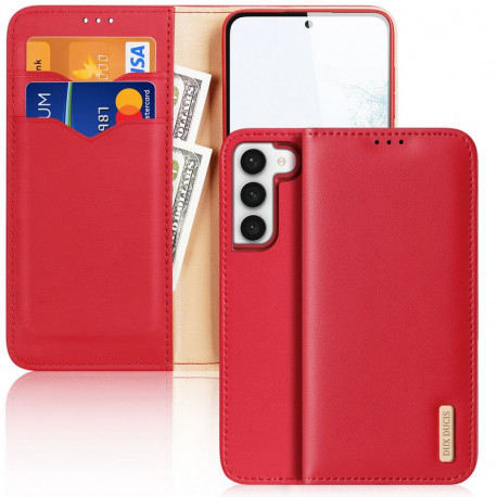 Hivo RFID Block, Nahkkaaned Samsung Galaxy S23, S911, 2023 - Punane