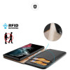 Hivo RFID Block, Nahkkaaned Samsung Galaxy S23 Ultra, S918, 2023 - Must