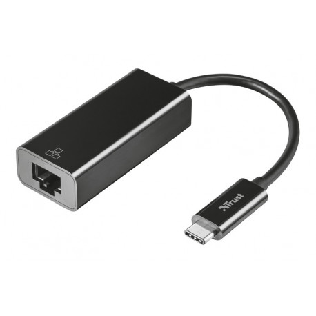 Võrguadapter, TRUST ADAPTER, USB-C - LAN, RJ45, Gigabit Ethernet 1000Mbps