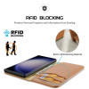 Hivo RFID Block, Nahkkaaned Samsung Galaxy S24 Ultra, S928, 2024 - Pruun