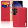 Hivo RFID Block, Nahkkaaned Samsung Galaxy S24 Ultra, S928, 2024 - Punane