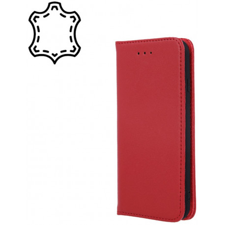 Leather, Nahkkaaned Apple iPhone 12 / 12 Pro, 6.1" 2020 - Punane