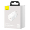 Baseus Super Si 1C Kiirlaadija, USB Type-C, Quick Charger 25W EU - White