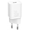 Baseus Super Si 1C Kiirlaadija, USB Type-C, Quick Charger 30W EU - White