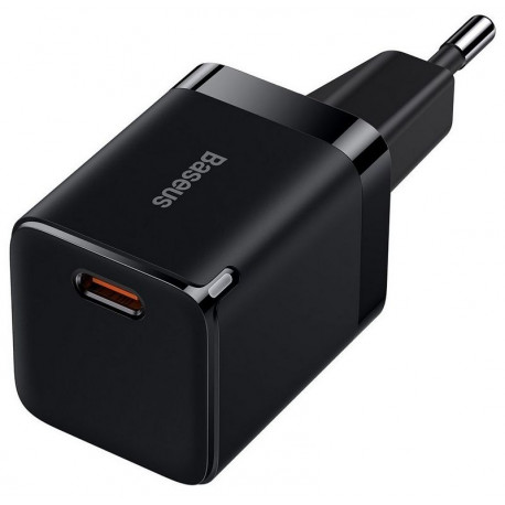 Baseus GaN3 1C Kiirlaadija, USB Type-C, Quick Charger 30W EU - Black