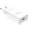 Seinalaadija, Dudao Kiirlaadija, USB-A, QC 3.0, Quick Charger, 14.4W - Valge