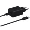 Seinalaadija, Samsung Originaal, 1xType-C port adapter + Type-C Juhe 1.8m, 45W, Fast Charging - Must