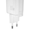 Dudao A7PRO, GaN, Kiirlaadija, EU, US, UK, 1xUSB-A + 2xUSB-C, 65W - White