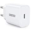 Seinalaadija, Choetech, Kiirlaadija, USB Type-C, Quick Charger, 20W - Valge