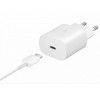 Seinalaadija, Samsung Originaal, 1xType-C port adapter + Type-C Juhe 1m, 25W, Fast Charging - Valge