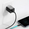 Seinalaadija PD, Baseus, Type-C adapter + Type-C - Lightning juhe, 1m, 20W, iPhone - Must