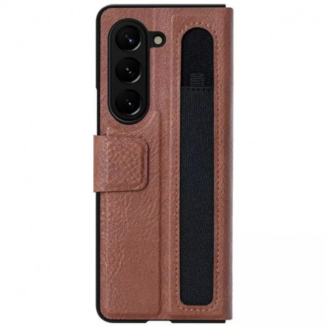 Nillkin Aoge Leather, Nahkkaaned Samsung Galaxy Z Fold5, F946B, 2023 - Pruun