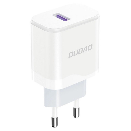 Seinalaadija, Dudao Kiirlaadija, USB-A, QC 3.0, Quick Charger, 18W - Valge
