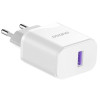 Seinalaadija, Dudao Kiirlaadija, USB-A, QC 3.0, Quick Charger, 18W - Valge