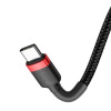 Baseus Cafule, Kaabel, juhe USB Type-C Male - USB Type-C Male, 60W, 1.0m - Must-Punane