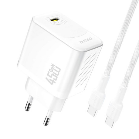 Dudao A28C, GaN 1xUSB-C, Type-C Juhe 1m, 45W - Valge
