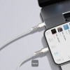 Baseus Cafule Metal PD, Kaabel, juhe USB Type-C - Lightning, 20W, 1.0m, iPhone, iPad - Valge