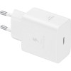 Seinalaadija, Samsung Originaal, 1xType-C port adapter + Type-C Juhe 1.8m, 45W, Fast Charging -Valge