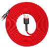 Baseus Cafule, Kaabel, juhe USB Male - USB Type-C Male, 2A, 3m - Punane