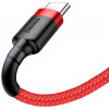 Baseus Cafule, Kaabel, juhe USB Male - USB Type-C Male, 2A, 3m - Punane