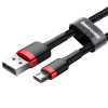 Baseus Cafule, Kaabel, juhe USB Male - MicroUSB Male, 1.5A, 2.0m - Must-Punane