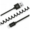 Baseus Elastic, Kaabel, juhe USB Male - Lightning, 1.8A, 1.6m, iPhone, iPad - Must