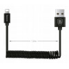 Baseus Elastic, Kaabel, juhe USB Male - Lightning, 1.8A, 1.6m, iPhone, iPad - Must