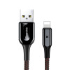 Baseus X-SHAPED, Kaabel, Juhe USB Male - Lightning, 2.4A, 1.0m, iPhone, iPad - Must