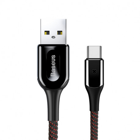 Baseus X-SHAPED, Kaabel, juhe USB Male - USB Type-C, 18W, 1.0m - Must