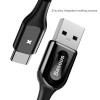 Baseus X-SHAPED, Kaabel, juhe USB Male - USB Type-C, 18W, 1.0m - Must