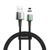 Baseus Zinc Magnetic, Kaabel, juhe USB Male - Lightning, 1.5A, 2.0m, iPhone, iPad - Must