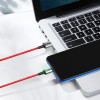 Baseus Zinc Magnetic, Kaabel, juhe USB Male - MicroUSB, 1.5A, 2.0m - Punane