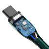 Baseus Zinc Magnetic, Kaabel, juhe USB Type-C Male - USB Type-C Male, 100W, 1.5m - Roheline