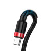 Baseus Cafule HW QC, Kaabel, juhe USB Male - USB Type-C, 40W, 1.0m - Must-Punane