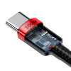 Baseus Cafule PD, Kaabel, juhe USB Type-C Male - USB Type-C Male, 100W, 2.0m - Must-Punane