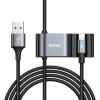 Baseus, Special Data Cable for Backseat, USB-A - 2xUSB-A HUB - Lightning, 3A, 1.5m - Must