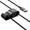 Baseus, Special Data Cable for Backseat, USB-A - 2xUSB-A HUB - Lightning, 3A, 1.5m - Must