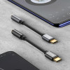 Baseus L54, Üleminek, adapter USB Type-C Male - AUX 3.5mm Female - Must