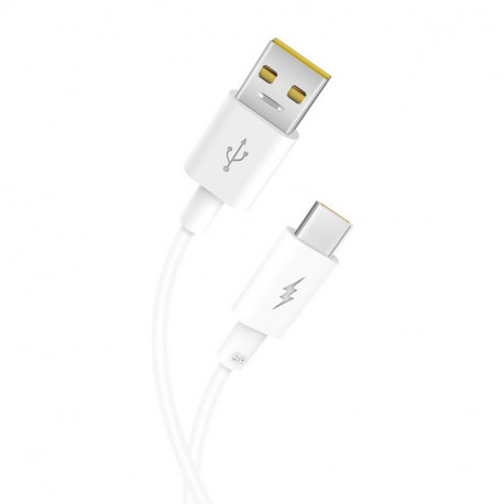 XO, Kaabel, juhe USB Male - USB Type-C Male, 5A, 1.0m - Valge