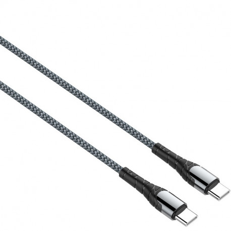 LDNIO, Kaabel, juhe USB Type-C Male - USB Type-C Male, 60W, 1.0m - Must