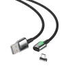 Baseus Zinc Magnetic, Kaabel, juhe USB Male - MicroUSB, 2.4A, 1.0m - Must
