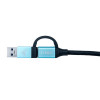 i-Tec, Kaabel, juhe USB Type-C Male - USB Type-C Male + USB-A 3.0 Male, 100W 1.0m - Must
