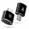 Baseus, Üleminek, adapter USB-A Female - Type-C Male - Must