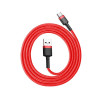 Baseus Cafule, Kaabel, juhe USB Male - USB Type-C Male, 1m - Punane