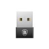 Baseus, Üleminek, adapter Type-C Female - USB Male - Must
