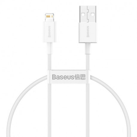 Baseus Superior, Kaabel, Juhe USB Male - Lightning, 2.4A, 0.25m, iPhone, iPad - Valge