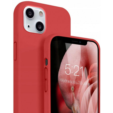 Silicon, Ümbris Apple iPhone 13 Mini, 5.4" 2021 - Punane